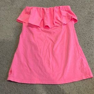 LILY PULITZER strapless pink shirt